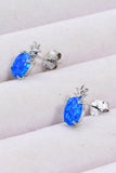 Opal Pineapple Platinum-Plated Earrings - Trendsi