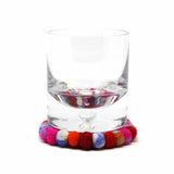 Hand Crafted Felt Ball Coasters from Nepal: 4-pack, Rainbow - Global Groove (T) - Global Groove - Flyclothing LLC