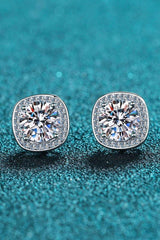 Let Me Love You 1 Carat Moissanite Stud Earrings - Trendsi - Flyclothing LLC