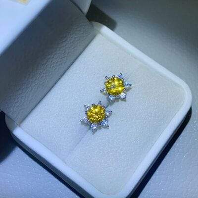 2 Carat Moissanite 925 Sterling Silver Stud Earrings - Trendsi - Flyclothing LLC