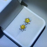 2 Carat Moissanite 925 Sterling Silver Stud Earrings - Trendsi