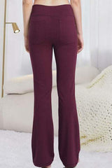 Pocketed High Waist Active Pants - Trendsi - Flyclothing LLC
