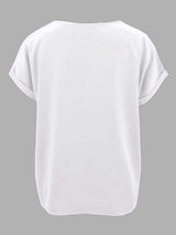 Round Neck Short Sleeve T-Shirt - Trendsi - Flyclothing LLC