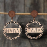 Alloy Wooden Dangle Earrings - Trendsi