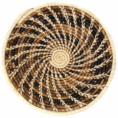 Woven Sisal Basket, Wheat Stalk Spirals In Natural - Flyclothing LLC