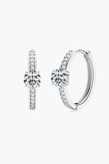Carry Your Love 1 Carat Moissanite Platinum-Plated Earrings - Trendsi - Flyclothing LLC