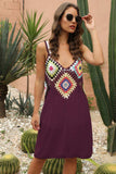 Openwork Sleeveless Embroidery Dress - Trendsi - Flyclothing LLC