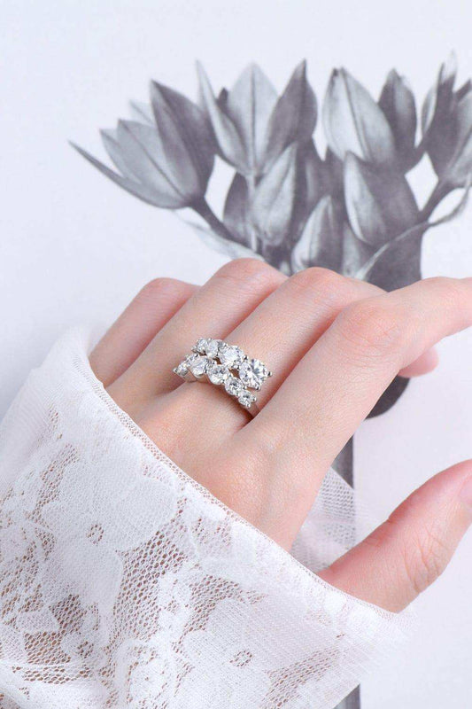 Moissanite 925 Sterling Silver Ring - Trendsi - Flyclothing LLC