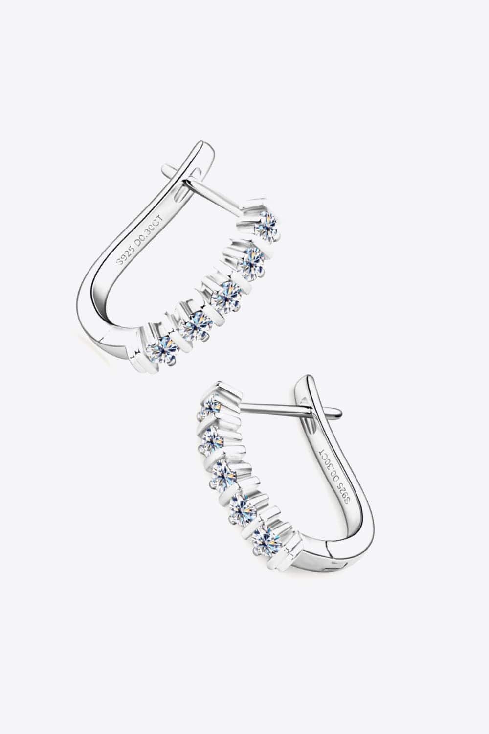 Moissanite 925 Sterling Silver Earrings - Trendsi - Flyclothing LLC