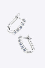Moissanite 925 Sterling Silver Earrings - Trendsi - Flyclothing LLC