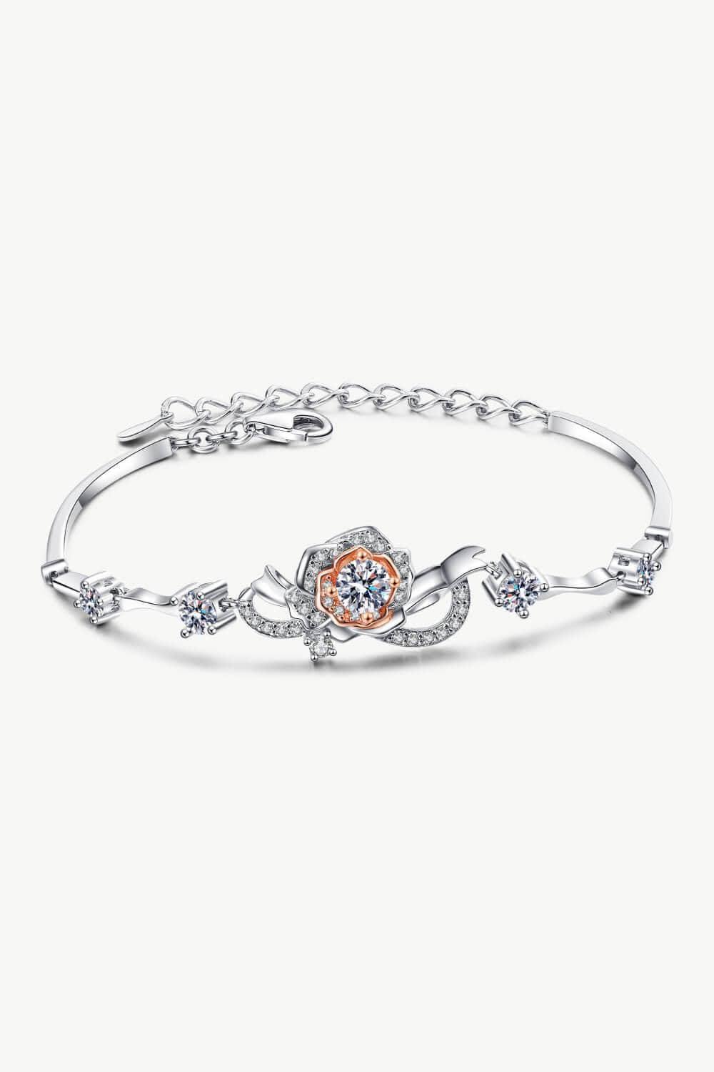 925 Sterling Silver Moissanite Bracelet - Trendsi