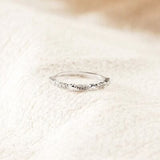 925 Sterling Silver Inlaid Zircon Ring - Trendsi