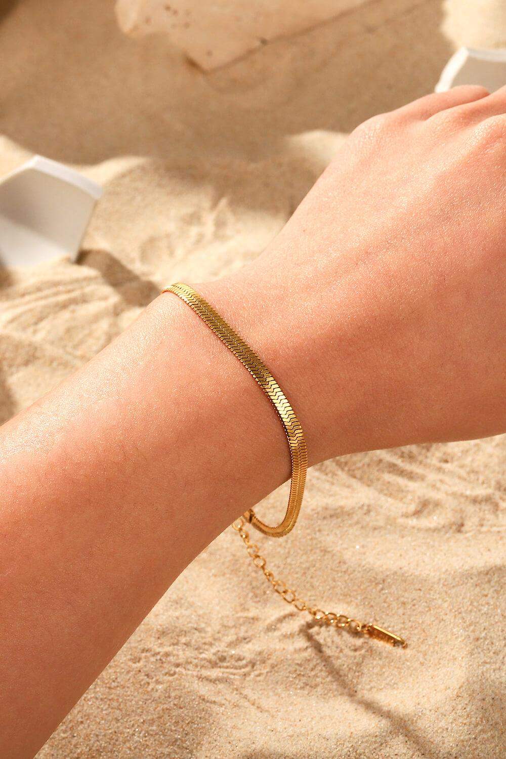 Herringbone Chain Stainless Steel Bracelet - Trendsi - Flyclothing LLC