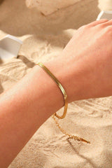 Herringbone Chain Stainless Steel Bracelet - Trendsi - Flyclothing LLC