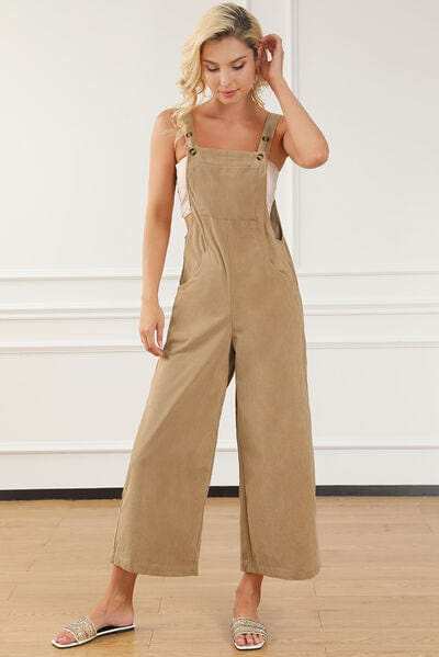 Pocketed Wide Leg Overall - Trendsi - Flyclothing LLC