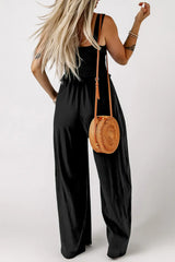 Square Neck Cropped Tank Top and Long Pants Set - Trendsi - Flyclothing LLC