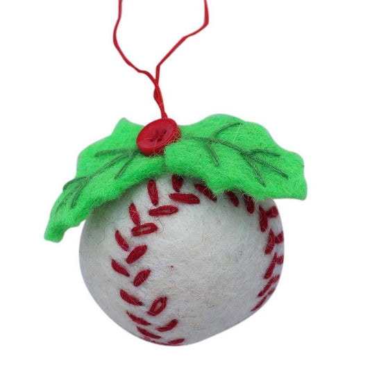Baseball Felt Ornament - Global Groove (H) - Global Groove (H)