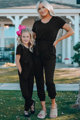 Belted V-Neck Jogger Jumpsuit - Trendsi
