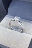 2 Carat Moissanite Crisscross 925 Sterling Silver Ring - Trendsi - Flyclothing LLC