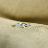 Heart Shape Inlaid Zircon Enamel Ring - Trendsi