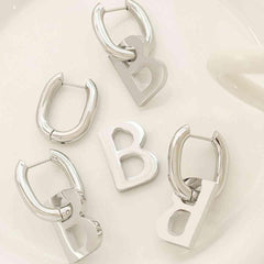 Letter B Titanium Steel Earrings - Trendsi