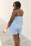 Culture Code Let It Happen Full Size Double Flare Striped Romper in Cobalt Blue - Trendsi - Flyclothing LLC