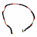 Face Mask/Eyeglass Paper Bead Chain, Black and Red - Creative Alternatives - Flyclothing LLC