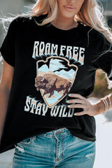ROAM FREE STAY WILD Graphic Tee - Flyclothing LLC
