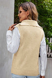 Quarter-Zip Ribbed Sweater Vest - Trendsi - Flyclothing LLC
