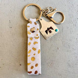 Genuine Leather Alloy Keychain - Trendsi - Flyclothing LLC