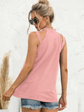 Cutout Mock Neck Tank - Trendsi - Flyclothing LLC