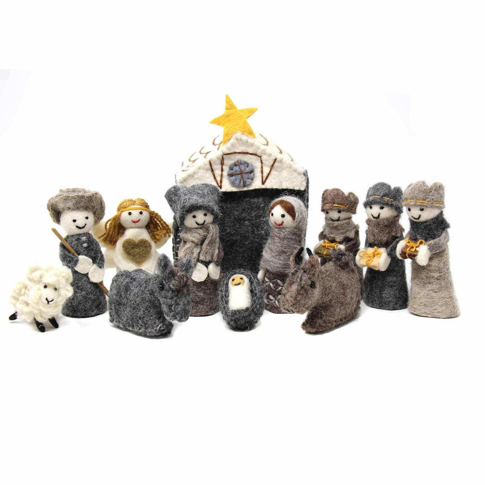 Felted Nativity 12-Piece Set - Global Groove Direct - Flyclothing LLC