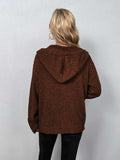 Button-Down Long Sleeve Hooded Sweater - Trendsi - Flyclothing LLC
