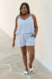 Culture Code Let It Happen Full Size Double Flare Striped Romper in Cobalt Blue - Trendsi - Flyclothing LLC