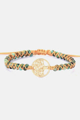 Handmade Tree Shape Beaded Copper Bracelet - Trendsi