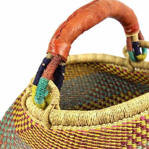 Bolga Pot Design Market Basket, Mixed Colors - Flyclothing LLC