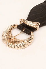 Shell Alloy Buckle Elastic Belt - Trendsi - Flyclothing LLC