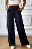 Drawstring Wide Leg Pants with Pocketed - Trendsi - Flyclothing LLC