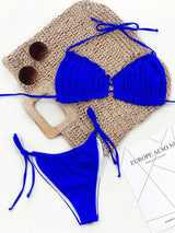 Frill Trill Halter Neck Bikini Set - Trendsi - Flyclothing LLC