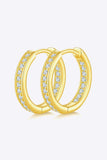 Moissanite 925 Sterling Silver Huggie Earrings - Trendsi - Flyclothing LLC