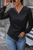 Twisted Decorative Button Long Sleeve T-Shirt - Flyclothing LLC