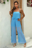 Spaghetti Strap Wide Leg Jumpsuit - Trendsi