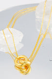 Linked Ring Pendant Chain Necklace - Trendsi