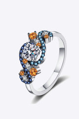 Moissanite Contrast 925 Sterling Silver Ring - Trendsi - Flyclothing LLC
