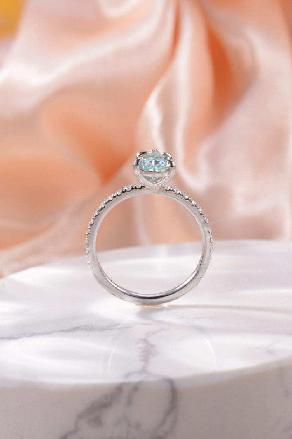 1.5 Carat Teardrop Shape Moissanite 925 Sterling Silver Ring - Trendsi - Flyclothing LLC