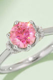 1 Carat Moissanite Contrast 925 Sterling Silver Ring - Trendsi - Flyclothing LLC