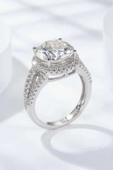 5 Carat Moissanite Split Shank Ring - Trendsi - Flyclothing LLC
