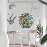 24-Inch Painted School of Fish Metal Wall Art - Croix des Bouquets - Croix des Bouquets