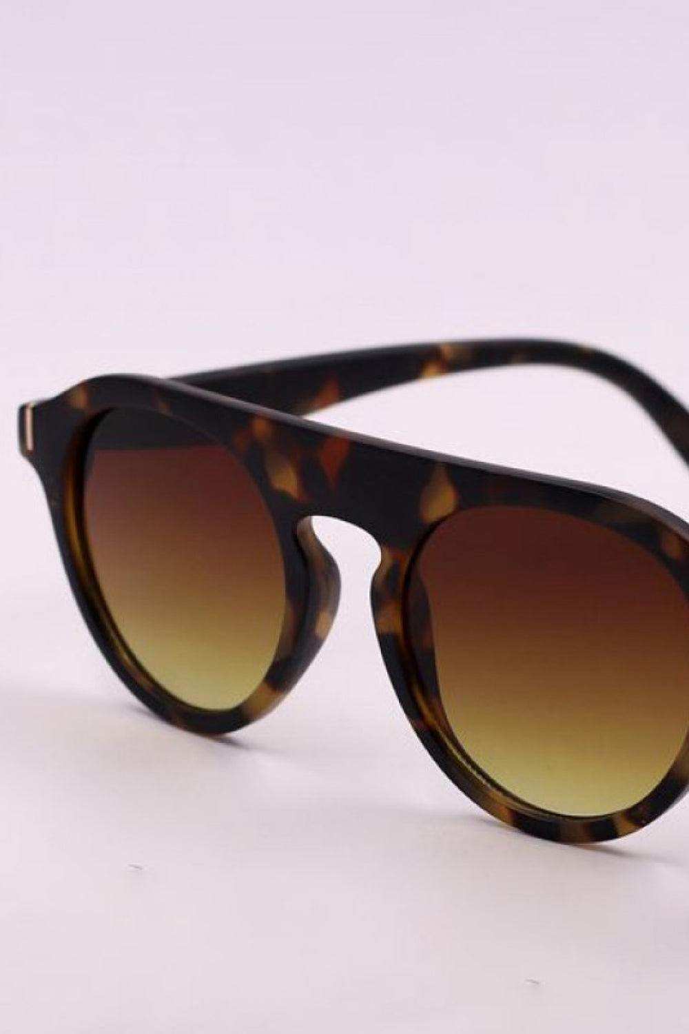 3-Piece Round Polycarbonate Full Rim Sunglasses - Trendsi - Flyclothing LLC
