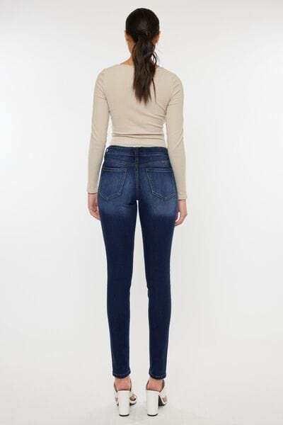 Kancan Mid Rise Gradient Skinny Jeans - Trendsi - Flyclothing LLC